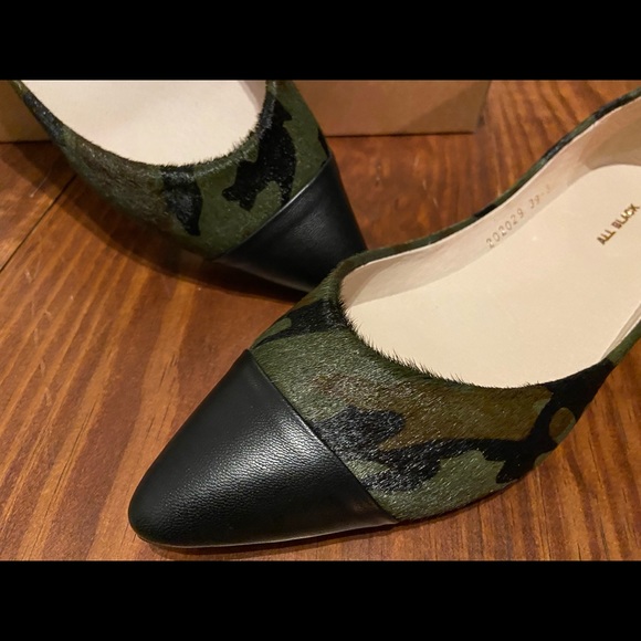 ALL BLACK green/black camo flats - Picture 2 of 5